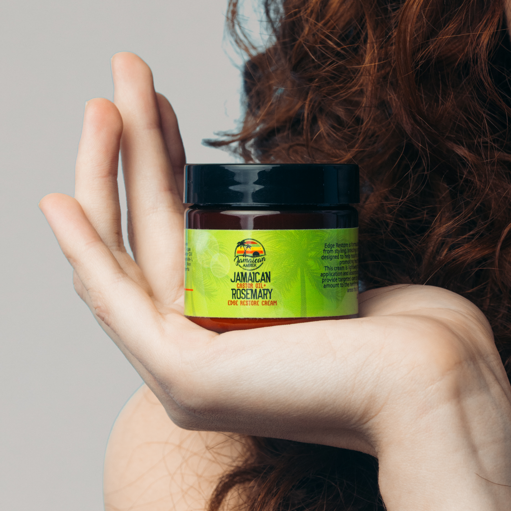 Jamaican Amber Jamaican Castor Oil & Rosemary Edge Restore Cream for Hair 2 oz/60 ml