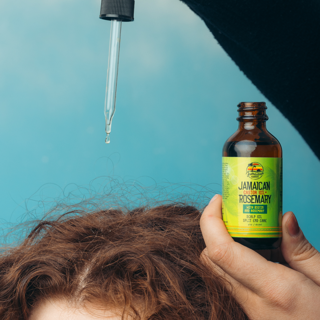 Jamaican Amber Jamaican Castor Oil & Rosemary Hair Oil  2 oz/60 ml