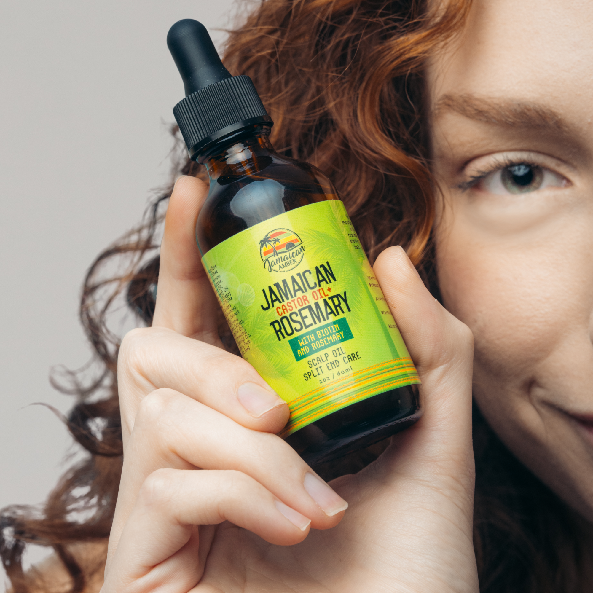 Jamaican Amber Jamaican Castor Oil & Rosemary Hair Oil  2 oz/60 ml