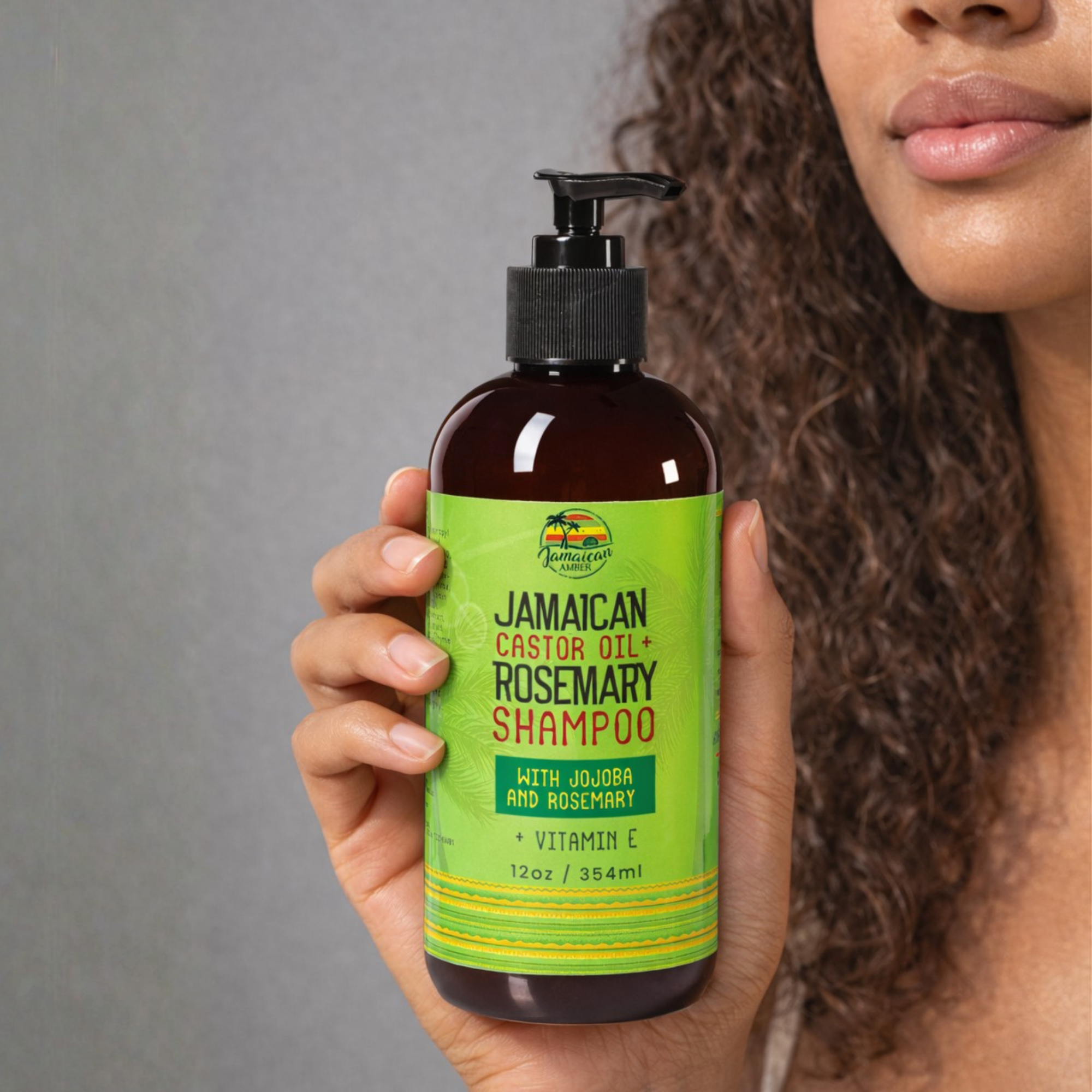 Jamaican Amber Jamaican Castor Oil & Rosemary Hair Shampoo 12 oz/354 ml