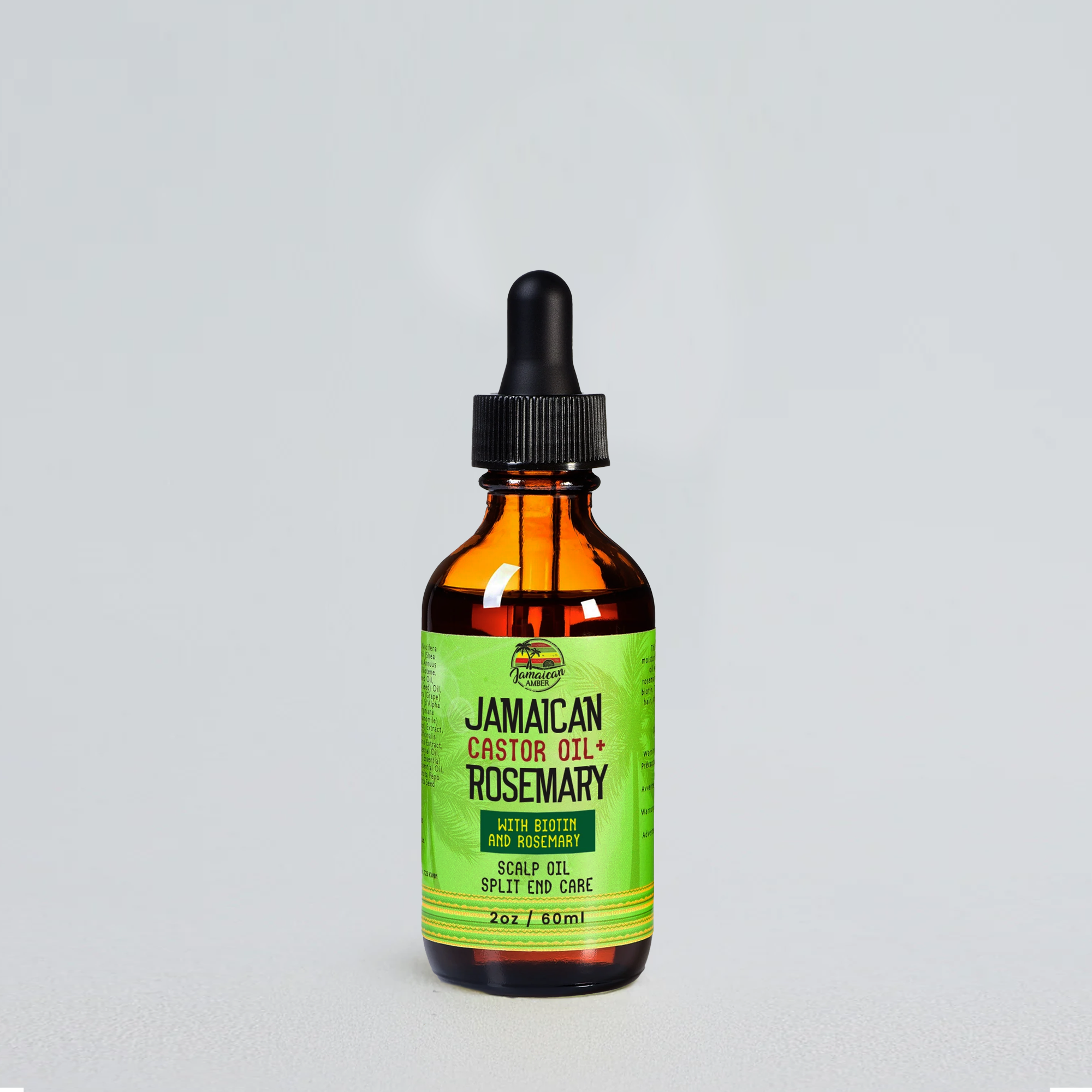 Jamaican Amber Jamaican Castor Oil & Rosemary Hair Oil  2 oz/60 ml